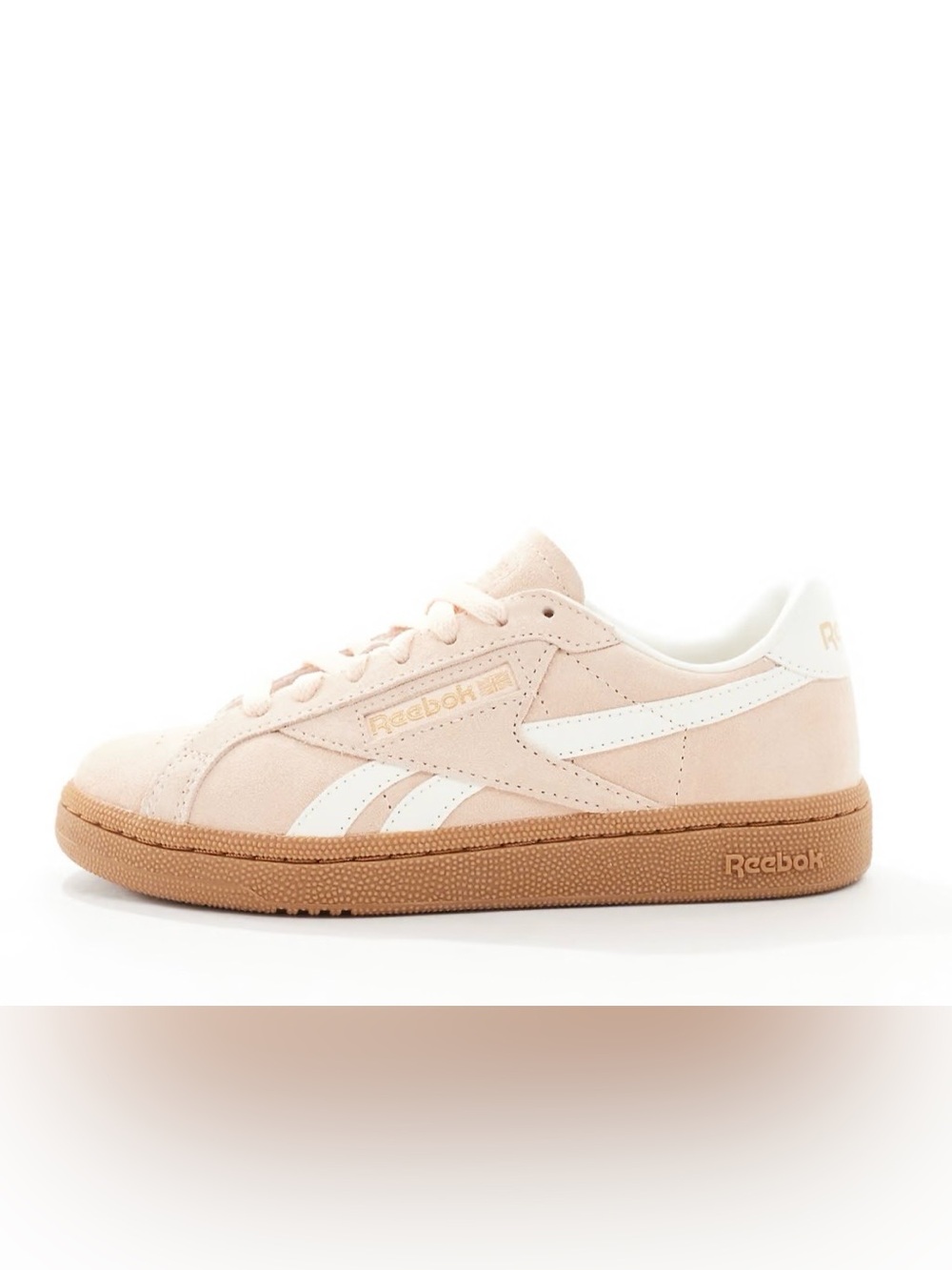 Reebok Suede Low-Top Sneaker - Blush Pink & White